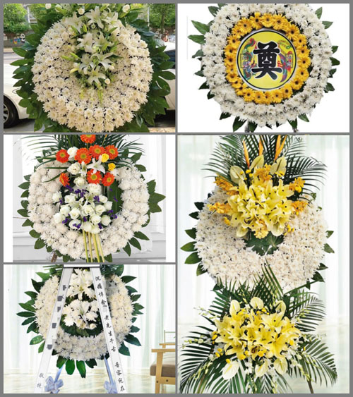 四川成都崇州市街子镇天顺村花圈速递